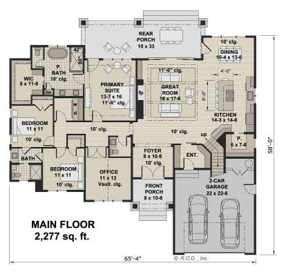 Main Floor  for House Plan #098-00392