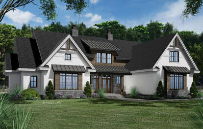 Modern Farmhouse House Plan #098-00394 Elevation Photo