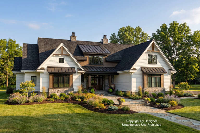 House Plan House Plan #29293 Angled Front Elevation