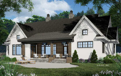 Modern Farmhouse House Plan #098-00394 Elevation Photo