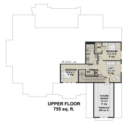 Second Floor for House Plan #098-00394