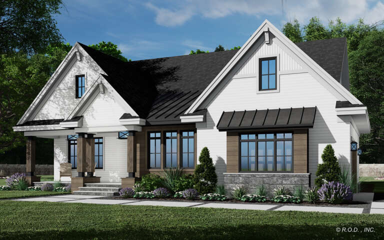 Modern Farmhouse House Plan #098-00395 Elevation Photo
