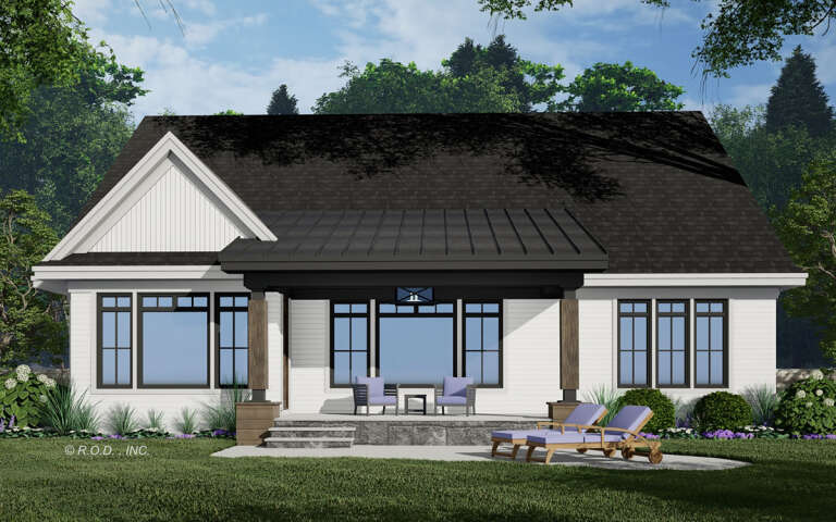 Modern Farmhouse House Plan #098-00395 Elevation Photo