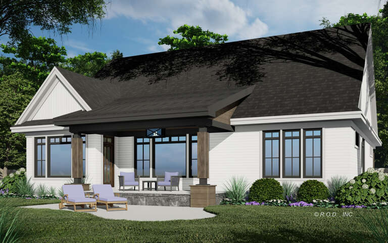 Modern Farmhouse House Plan #098-00395 Elevation Photo
