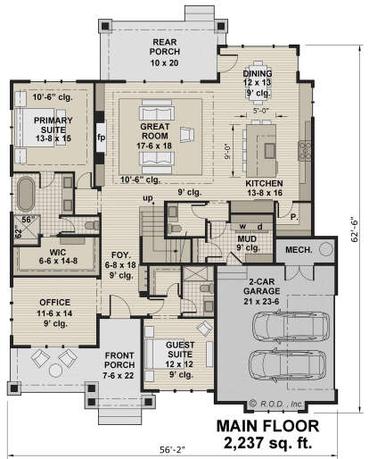 Main Floor  for House Plan #098-00395