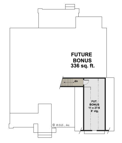 Bonus Room for House Plan #098-00395