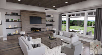 Modern Farmhouse House Plan #098-00395 Additional Photo