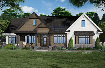 Modern Farmhouse House Plan #098-00396 Elevation Photo