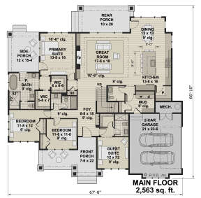 Main Floor  for House Plan #098-00396