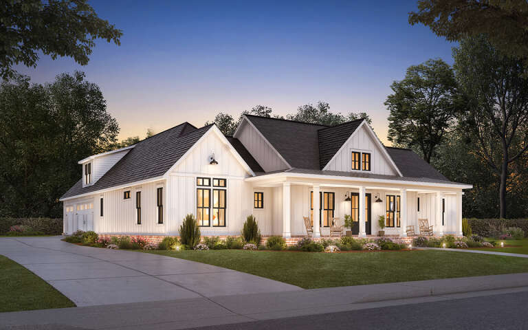 Modern Farmhouse House Plan #4534-00101 Elevation Photo