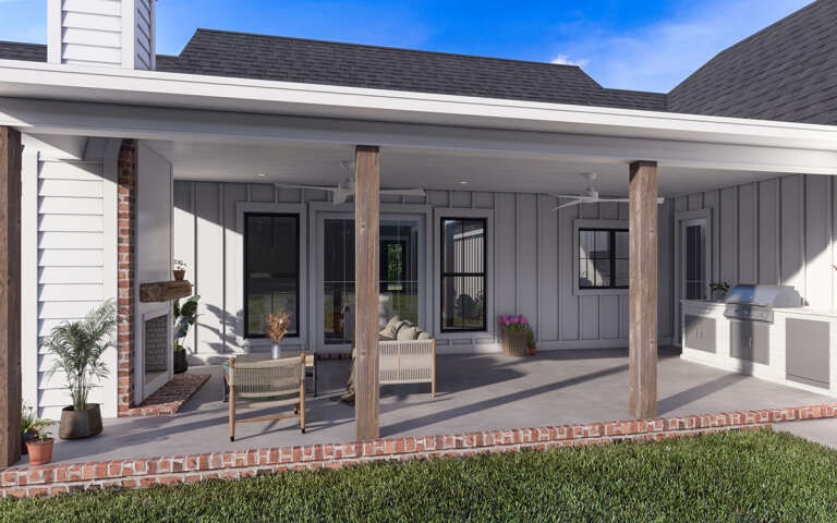 Modern Farmhouse House Plan #4534-00101 Elevation Photo