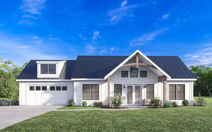 Modern Farmhouse House Plan #1462-00062 Elevation Photo