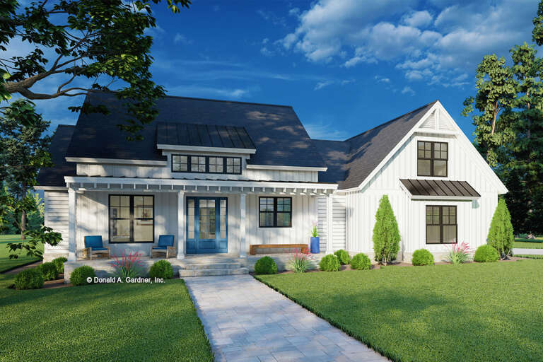 House Plan House Plan #29306 Angled Front Elevation