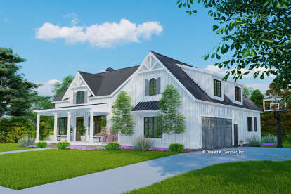 Modern Farmhouse House Plan #2865-00385 Elevation Photo