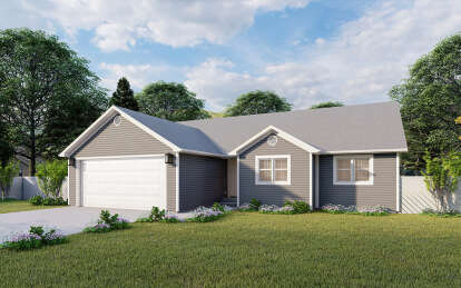 House Plan House Plan #29313 Angled Front Elevation