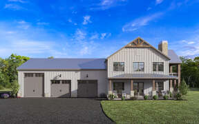 Barn House Plan #009-00359 Elevation Photo