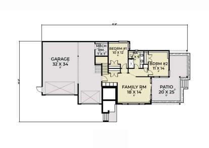 First Floor for House Plan #2464-00104