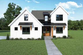 Modern Farmhouse House Plan #2464-00105 Elevation Photo