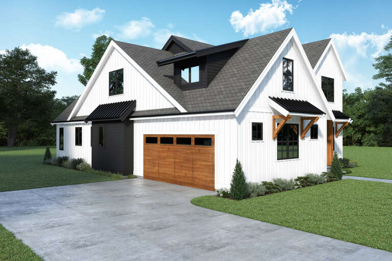 Modern Farmhouse House Plan #2464-00105 Elevation Photo