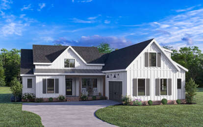 Modern Farmhouse House Plan #009-00360 Elevation Photo