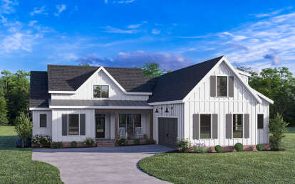 House Plan House Plan #29320 Angled Front Elevation
