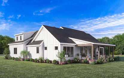 Modern Farmhouse House Plan #009-00360 Elevation Photo