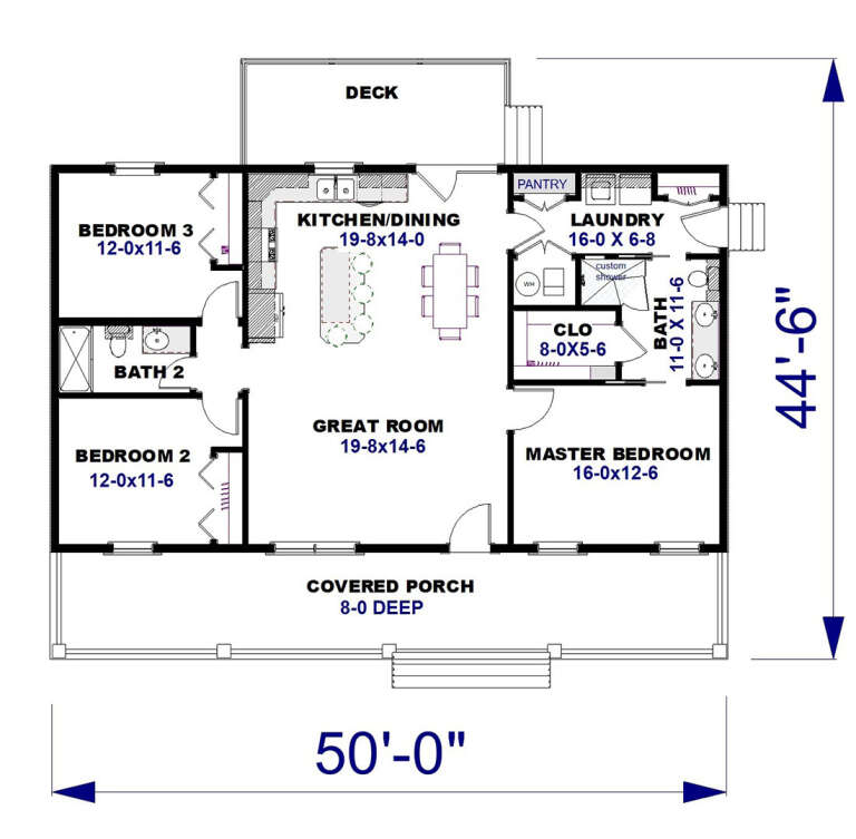 House Plan House Plan #29323 Drawing 1