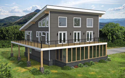 Modern House Plan #940-00796 Elevation Photo