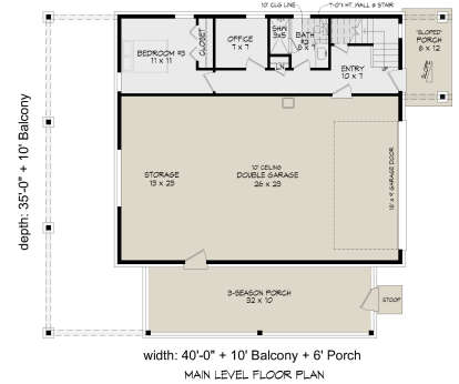 First Floor for House Plan #940-00796