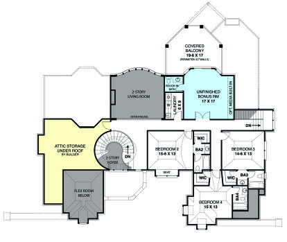 Second Floor for House Plan #4195-00057