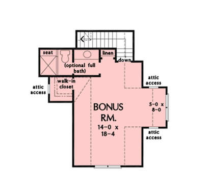 Bonus Room for House Plan #2865-00389