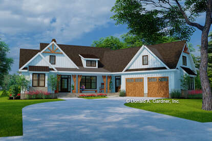 Modern Farmhouse House Plan #2865-00391 Elevation Photo