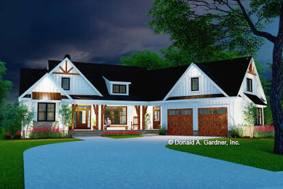 Modern Farmhouse House Plan #2865-00391 Elevation Photo
