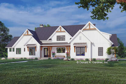Modern Farmhouse House Plan #2865-00392 Elevation Photo