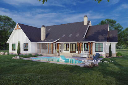 Modern Farmhouse House Plan #2865-00392 Elevation Photo