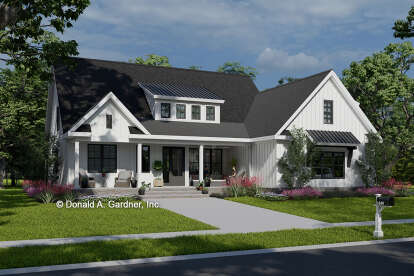 Modern Farmhouse House Plan #2865-00393 Elevation Photo