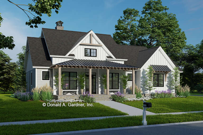 House Plan House Plan #29342 Angled Front Elevation