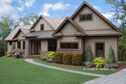 House Plan House Plan #29343 Angled Front Elevation