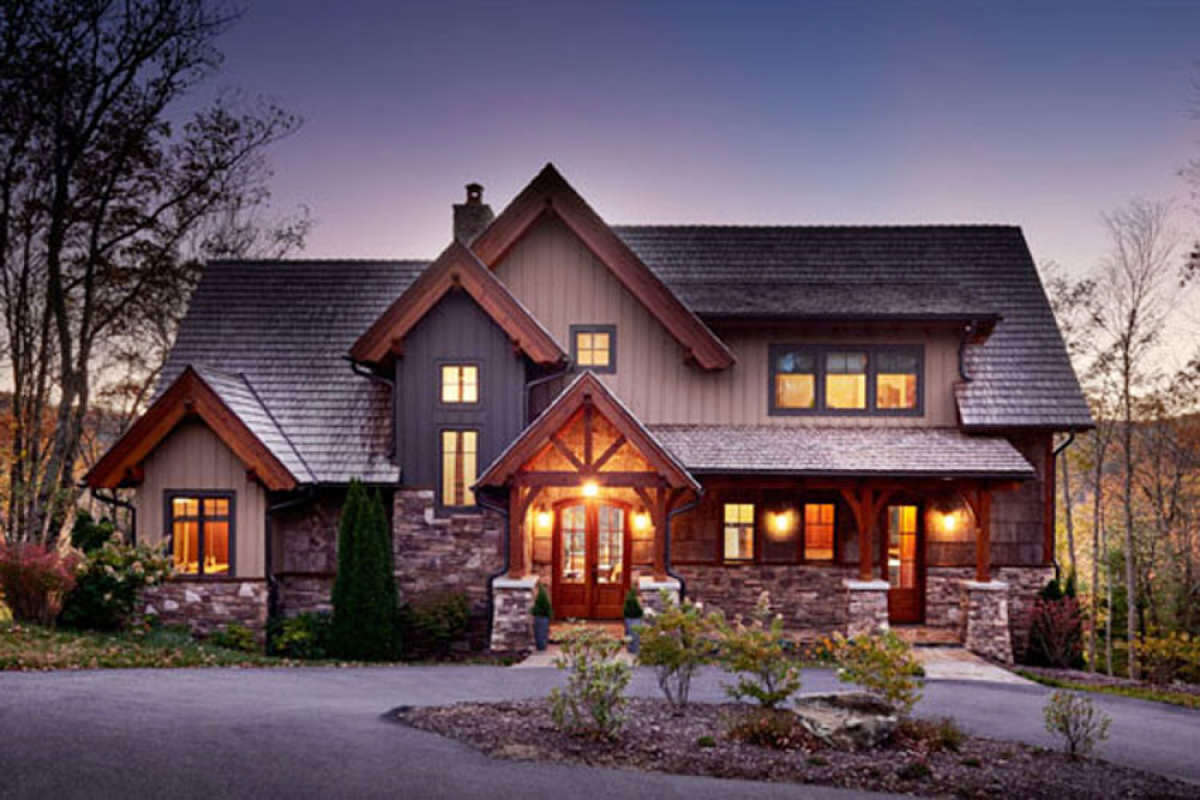 Rustic Ranch House Builds Simple Mountain Rustic Plan - 4,034 Square Feet, 6 Bedrooms, 4.5 Bathrooms ...