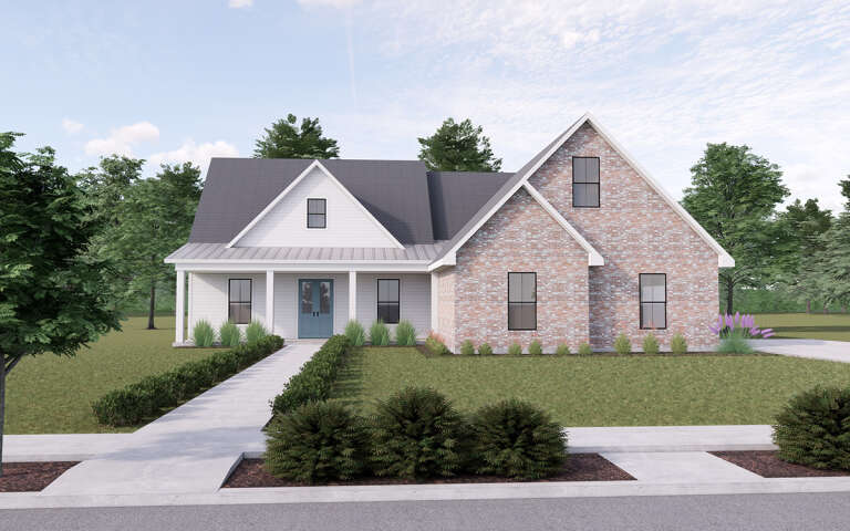 Modern Farmhouse House Plan #5614-00001 Elevation Photo