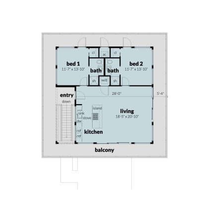 Main Floor for House Plan #028-00191