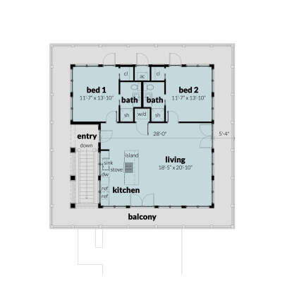 Main Floor for House Plan #028-00192