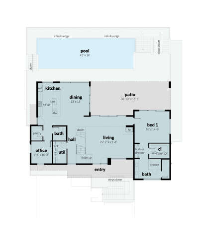 Main Floor for House Plan #028-00194