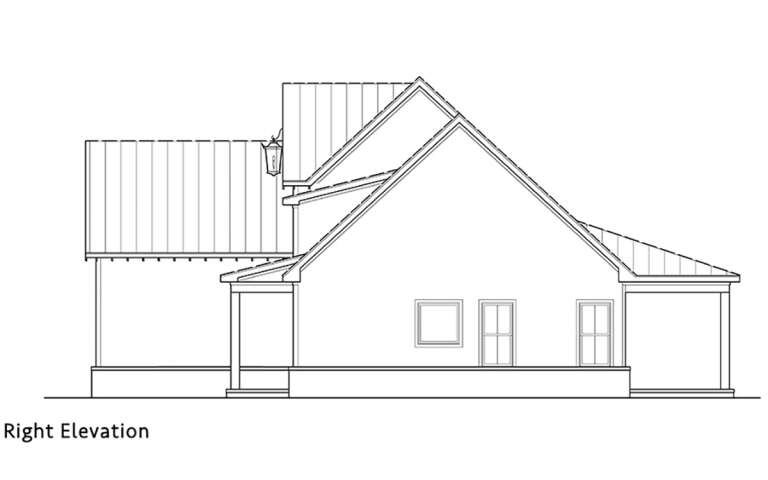 Modern Farmhouse House Plan #4195-00058 Elevation Photo