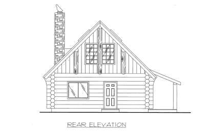 Cabin House Plan #039-00736 Elevation Photo