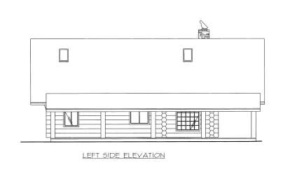 Cabin House Plan #039-00736 Elevation Photo