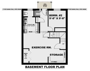 Basement for House Plan #039-00737