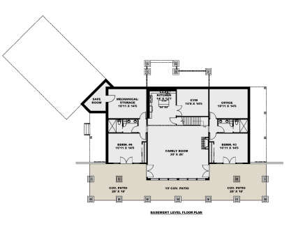 Basement for House Plan #039-00739