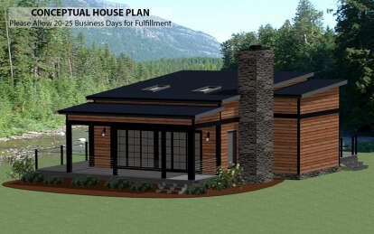 Cabin House Plan #6849-00140 Elevation Photo
