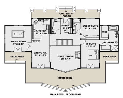 Main Floor  for House Plan #039-00740